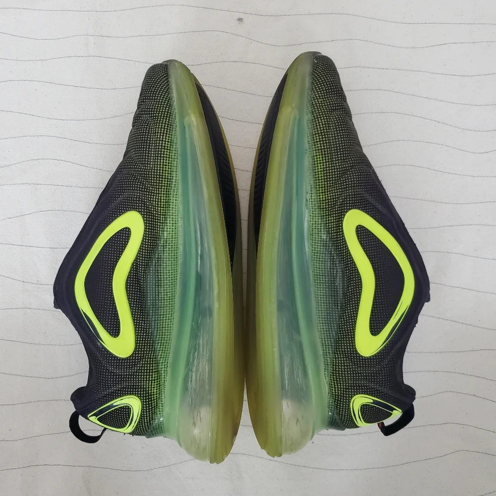 Nike Youth Air Max 720 Retro Future Size 7Y Black Volt Crimson Shoes AQ3196-005 - Picture 8 of 16